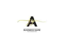 initiale Signature aji logo lettre conception pour affaires vecteur