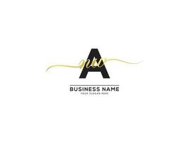 minimaliste anw luxe Signature logo lettre vecteur art