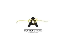 abstrait Signature moyenne luxe logo lettre conception vecteur