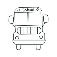 vecteur illustration de une école autobus dans griffonnage style.