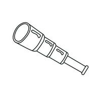 vecteur illustration de une spyglass dans griffonnage style