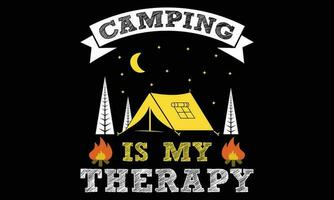 camping t chemise conception vecteur illustration, camping, randonnée, Extérieur aventure graphique vecteur illustration marrant typographie slogan texte pour t chemise conception, impressions, affiche. été Voyage badge en disant,