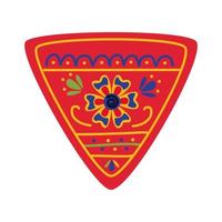 icône de style plat mexicain de célébration de guirlande de triangle vecteur