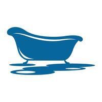 baignoire logo icône conception vecteur