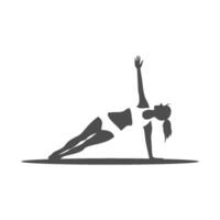 création d'icône logo yoga vecteur