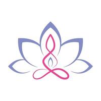 création d'icône logo yoga vecteur