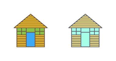 icône de vecteur de cabane en bois