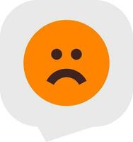 triste dessin animé emoji message icône dans plat style. vecteur