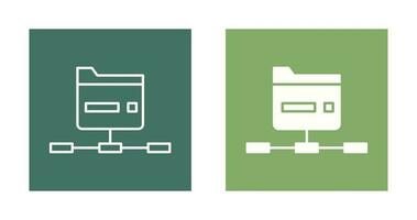 icône de vecteur de dossier réseau
