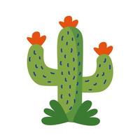 style plat de plante mexicaine cactus vecteur