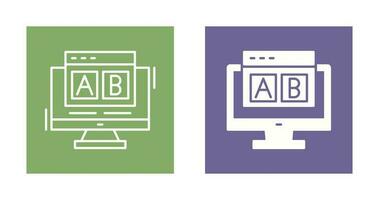 icône de vecteur de test ab