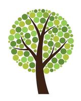 illustration d'arbre vert vecteur abstrait