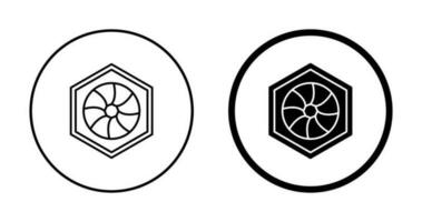 icône de vecteur de diaphragme hexagonal unique