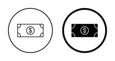 icône de vecteur de billet d'un dollar