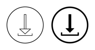 icône de vecteur de téléchargement unique