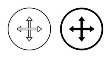 icône de vecteur de déplacement unique