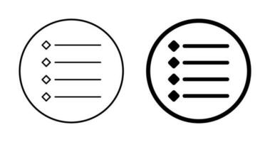 icône de vecteur de liste à puces unique