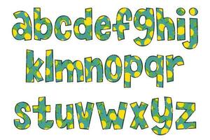 fabriqués à la main citron des lettres. Couleur Créatif art typographique conception vecteur