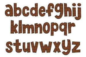 fabriqués à la main Chocolat des lettres. Couleur Créatif art typographique conception vecteur