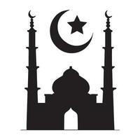 islamique mosquée vecteur conception illustration, masjid vecteur noir Couleur icône