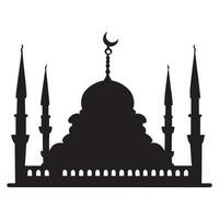 une magnifique mosquée vecteur silhouette illustration