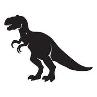 une dinosaure vecteur silhouette noir Couleur illustration