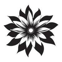 floral fleur vecteur conception noir Couleur illustration