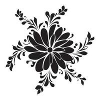 fleur conception vecteur illustration noir Couleur