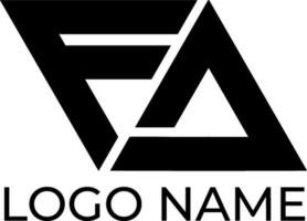 FA monogramme initiale logo conception vecteur