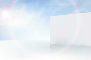 moderne blanc mur et bleu ciel Contexte dans 3d illustration vecteur