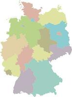 vecteur Vide carte de Allemagne avec fédéré États ou Régions et administratif divisions. modifiable et clairement étiqueté couches.