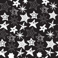 étoile croquis doodles illustration vectorielle dessinés à la main modèle sans couture vecteur