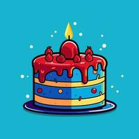 illustration vectorielle de gâteau d'anniversaire vecteur
