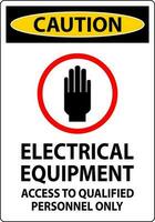 mise en garde signe électrique équipement autorisé personnel seulement vecteur