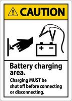 mise en garde premier signe batterie mise en charge zone, mise en charge doit être fermer de avant de liaison ou déconnexion. vecteur