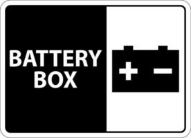 symbole batterie signe batterie boîte sur blanc Contexte vecteur