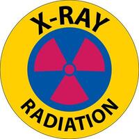 Avis signe de rayonnement x-ray sur fond blanc vecteur