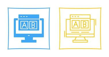 icône de vecteur de test ab
