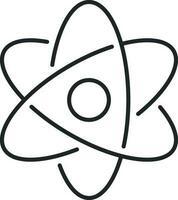 icône de ligne d'atome vecteur