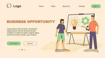 affaires opportunité. le équipe discute une Nouveau Commencez vecteur