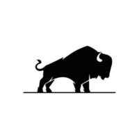 bison taureau buffle angus silhouette, buffle taureau logo conception inspiration, vecteur illustration