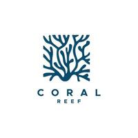 récif corail logo conception vecteur