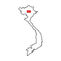 icône de la carte du vietnam vecteur