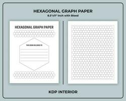 hexagonal graphique papier kdp intérieur vecteur