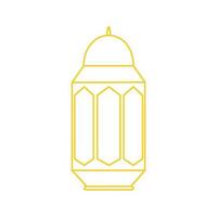 Ramadan lanterne ligne art eid islamique illustration vecteur
