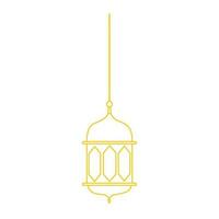 Ramadan lanterne ligne art or vecteur