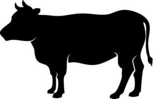 bétail icône vecteur illustration. silhouette vache icône pour bétail, nourriture, animal et eid Al adha événement. graphique Ressource pour qurban conception dans Islam et musulman culture