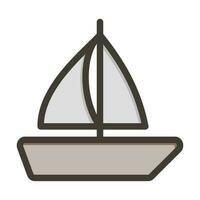 conception d'icône de bateau à voile vecteur