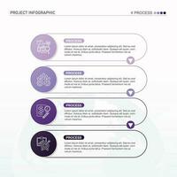 infographie processus conception avec Icônes et 4 les options ou pas. vecteur