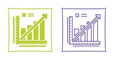 icône de vecteur de graphique linéaire